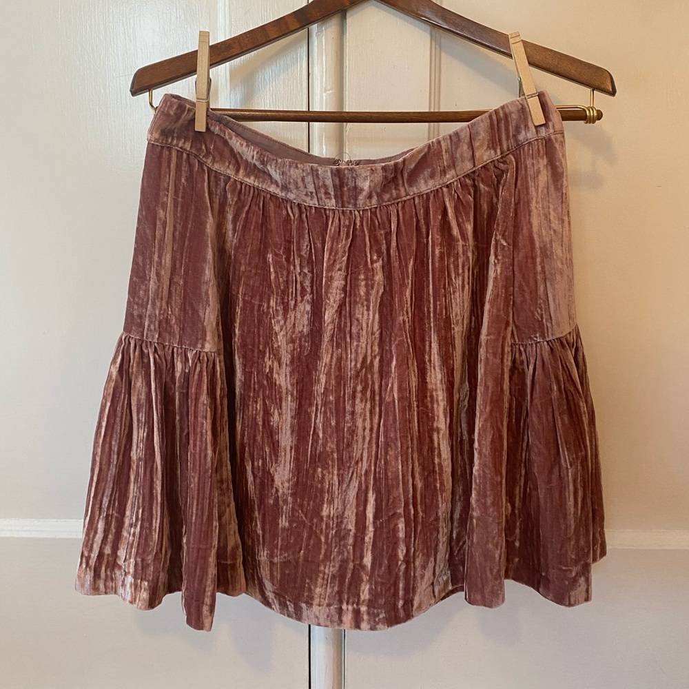 Madewell Crushed Velvet Skirt